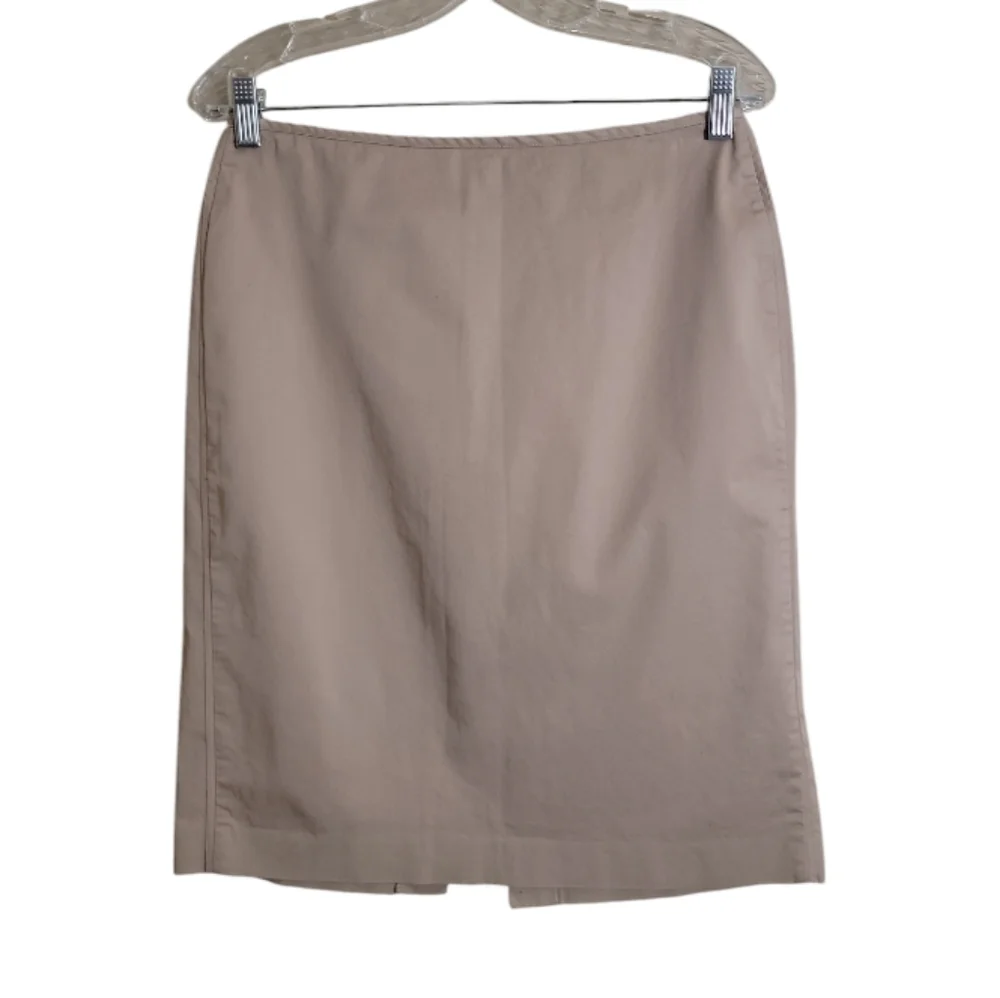 New York & Company tan khaki pencil skirt women's size 8 career office stretch